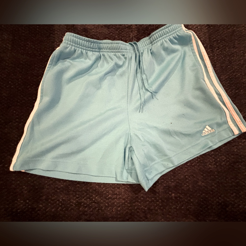 Adidas Light Blue Athletic Shorts